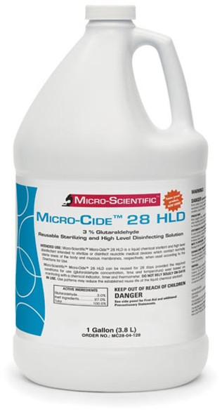 Micro-Scientific, USA MICRO-CIDE28 HLD® MC28-04-128 Micro-Cide Disinfectant, 1 Gallon, 4/cs (Must Order Testing Strips item #M60054) (US Only) (36 cs/plt) , case