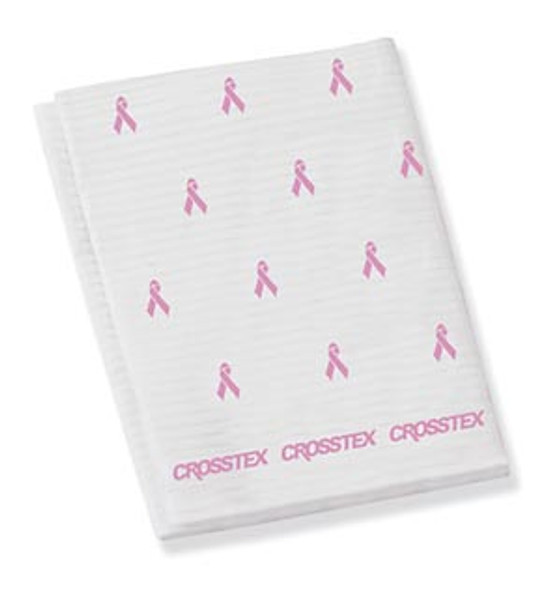 Crosstex International ECONOBACK® WEXPP Towel, 2-Ply Paper, Poly, 19in. x 13in., Pink A Purpose, Pink Ribbons, 500/cs (Item on Manufacturer Backorder – Inventory Limited when Available) , case