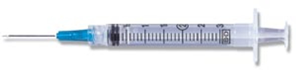 BD 309570 Syringe/ Needle Combination, 3mL, Luer-Lok™ Tip, 25G x 5/8in., 100/bx, 8 bx/cs (36 cs/plt) (Continental US Only) , case