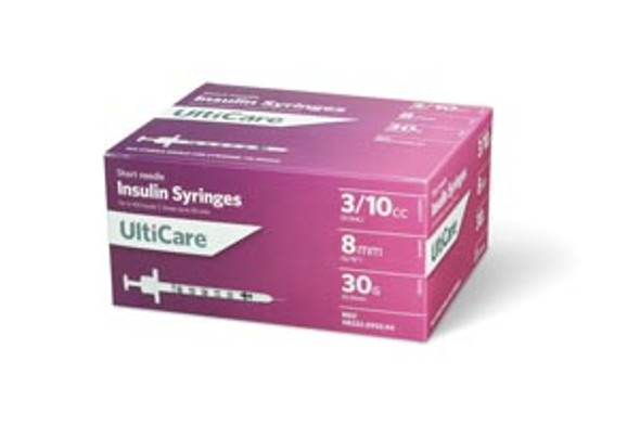 UltiMed, Inc. 9339 Insulin Syringe, 3/10cc, 30G x 5/16in., 100/bx , box