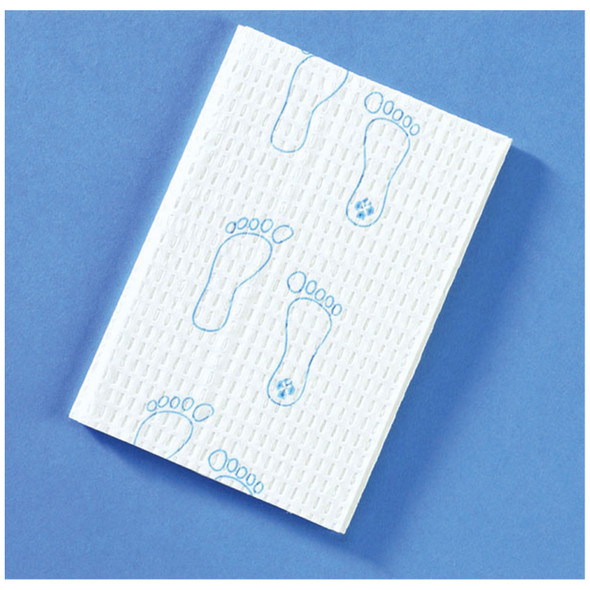 Graham Medical 190 Polyback Towel, 13½in. x 18in., Footprint®, Blue, 3-Ply, 500/cs (70190N) (Part Number is having a ROLLING TRANSITION from a 3 digit to a 7 digit number - You may receive either part number until transition is completed) (To Be DISC