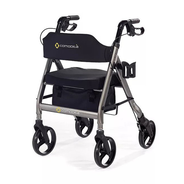Comodita Prima Special Rollator Walker with Exclusive 16" Wide Ultra Comfortable Orthopedic Seat