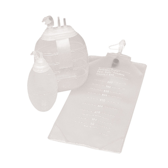 Cardinal Health HEALTH JACKSON-PRATT® SU130-5005 Exudate Disposal Bag, 800cc, Connects to 100cc Bulb Reservoir, 10/bx, 10bx/cs (Continental US Only) , case