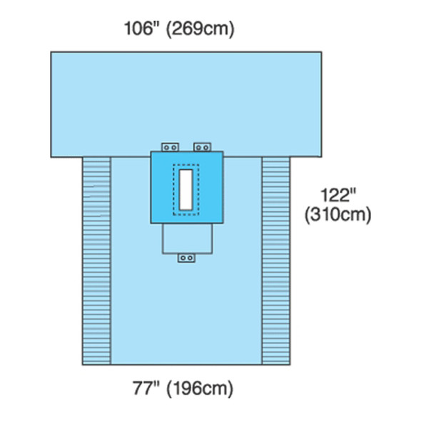 Cardinal Health HEALTH CONVERTORS® 29138 Laparotomy Pack, Includes: Absorbent Towel, 44 x 90 Outer Wrap/Reinforced Poly Table Cover with 24 x 90 Reinforcement, 10/cs (Continental US Only) , case