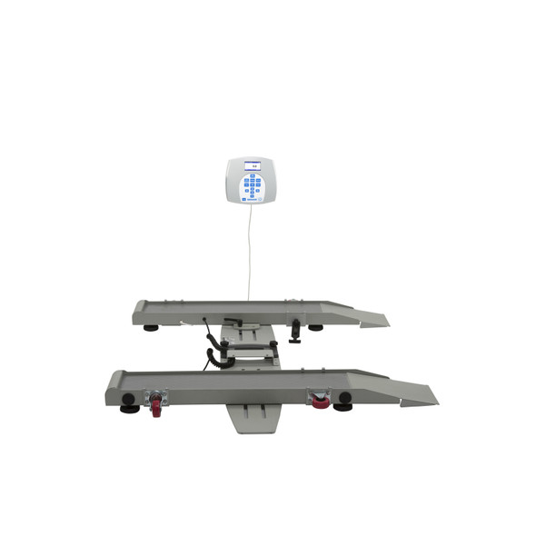 2400KG Pelstar LLC/Health O Meter Professional Scales Digital Portable Ramp Scale, Capacity: 363 kg, Resolution: 0.1kg,  3/4 in.  LCD Display, Rail Size 6 in. W x 40 in. D, Folds For Easy Portability, Includes Wheels, 120V Adapter (included) or (6) A