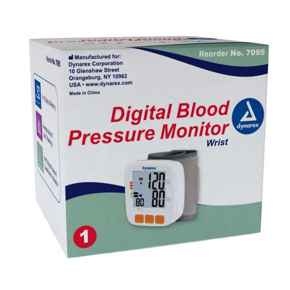 7095 Dynarex Digital Blood Pressure Monitor - Wrist, 5/Case