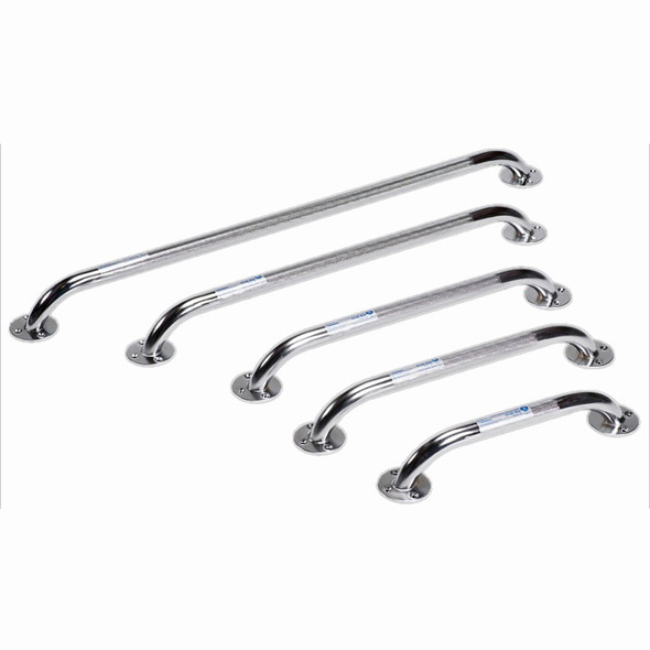 10303 Dynarex Chrome Knurled Grab Bar - 24", Silver, 24", 1pcs/CA