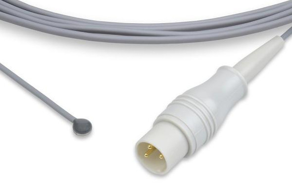 DAS-15PS0 Compatible Draeger Air Shields Reusable Temperature Probe, Pediatric Skin Sensor, 5ft