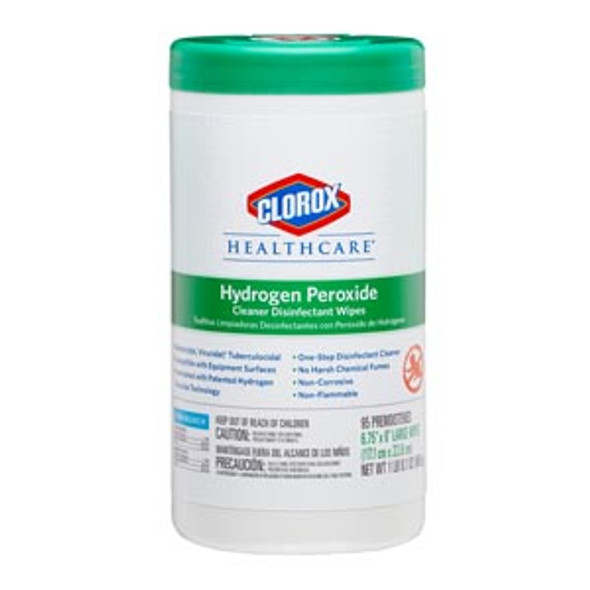 Clorox Sales Company HEALTHCARE® 30824 Clorox Healthcare® Hydrogen Peroxide Cleaner Disinfectant Wipes, 6.75 x 9, 95/can, 6/cs (75 cs/plt) (Continental US Only) , case