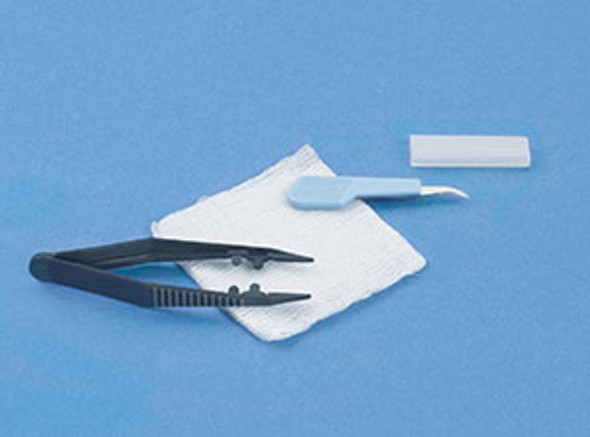 Busse Hospital Disposables, Inc. 732 Suture Removal Kit Same as #723 except: 1 Stitch Cutter, 1 Plastic Posi-Grip™ Forceps & (1) 3in. x 3in. Gauze Sponge, Sterile, 50/cs , case