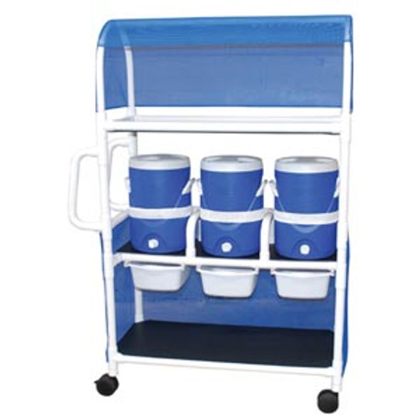 MJM International Corp. 835 Hydration Cart, Three 5 Gal Water Coolers , each