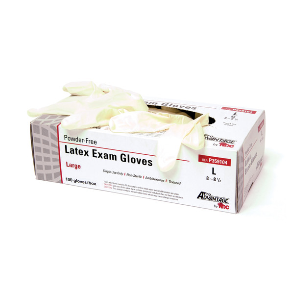 Pro Advantage ADVANTAGE® P359105 Latex Exam Glove, Powder Free (PF), X-Large, 100/bx, 10 bx/cs (75 cs/plt) , case