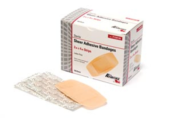Pro Advantage ADVANTAGE® P150140 Adhesive Bandage, Strips, 2in. x 4in., 50/bx, 12 bx/cs , case