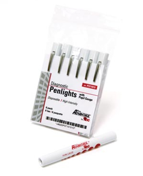 Pro Advantage ADVANTAGE® P371015 Disposable Penlight with Pupil Gauge, 6/pk (160 pk/plt) (Item on Manufacturer Backorder. Inventory Limited when made Available) , pack