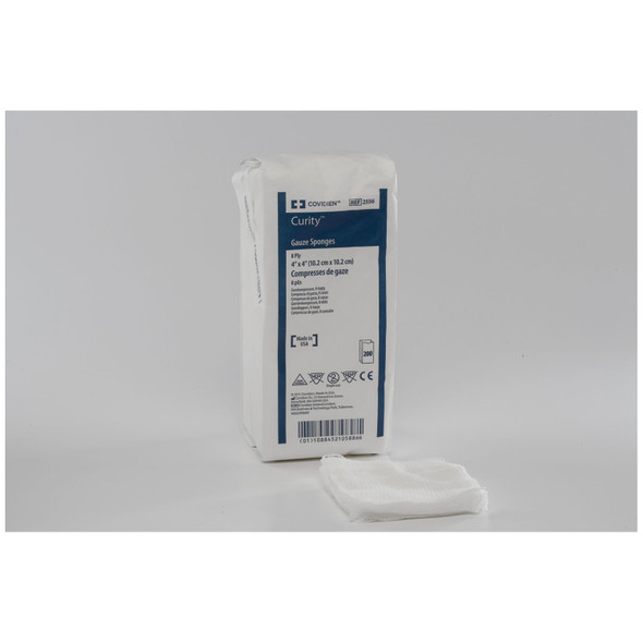 Cardinal Health HEALTH CURITY™ 2556- Gauze Sponge, 4in. x 4in., 8-Ply, Non-Sterile, 200/bg, 20 bg/cs (Continental US Only) , case