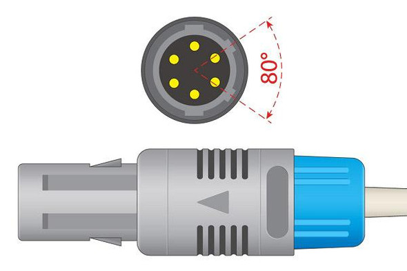 10246 Cables and Sensors Compatible Comen Direct-Connect SpO2 Sensor, Adult Ear Clip