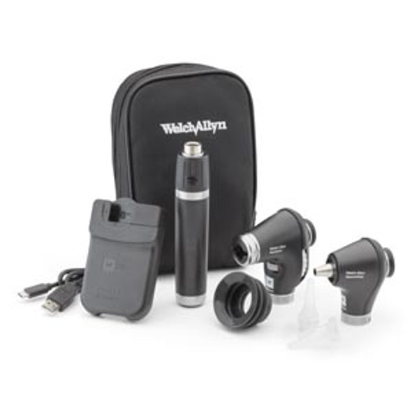 Hillrom ALLYN PANOPTIC™ OPHTHALMOSCOPE & MACROVIEW™ 71-PM3LXES-US Diagnostic Set with PanOptic Ophthalmoscope and MacroView Otoscope, for iExaminer, Soft (US Only) , each