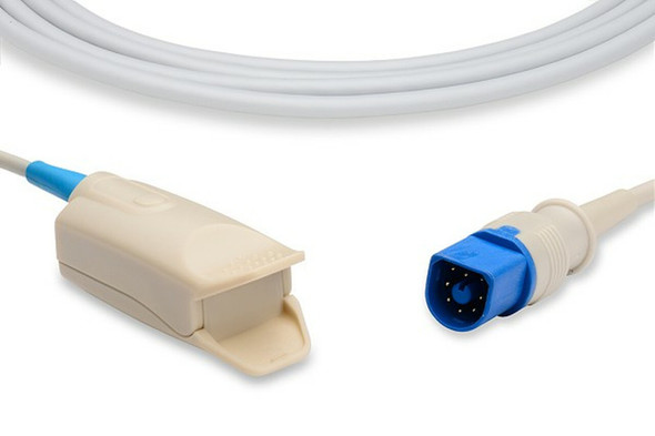 S410-910 Cables and Sensors Direct-Connect SpO2 Sensor, Adult Clip, Philips Compatible w/ OEM: M1196A, 989803128631, B505-1006V-10