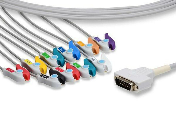 K10-MQ-P0 Cables and Sensors GE Healthcare Compatible Direct-Connect EKG Cable, Each