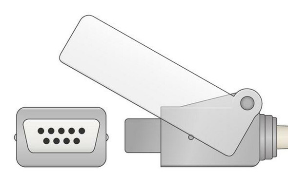 E708-050 Cables and Sensors Criticare Compatible SpO2 Adapter Cable, Each