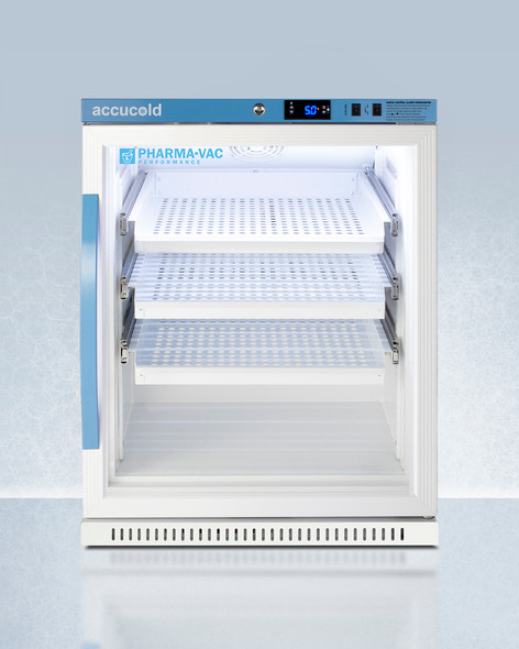 ARG6PVDR Accucold Performance Pharmacy-Vaccine Refrigerator 6 Cu. Ft. with Glass Door, ADA Height, Each