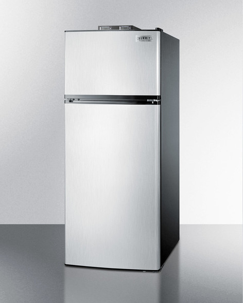 BKRF1159SS Accucold Frost-free Break Room Refrigerator-freezer In Stainless Steel With Nist Calibrated Alarm/Thermometers, Each