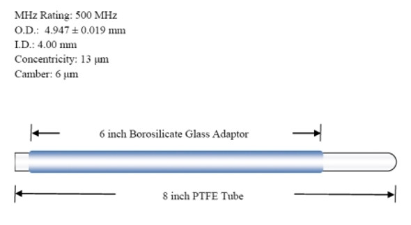 PTFE-10MM-KIT SP Wilmad-LabGlass PTFE Tube and 10mm OD Glass Adapter; Both Ends Open, 1/EA