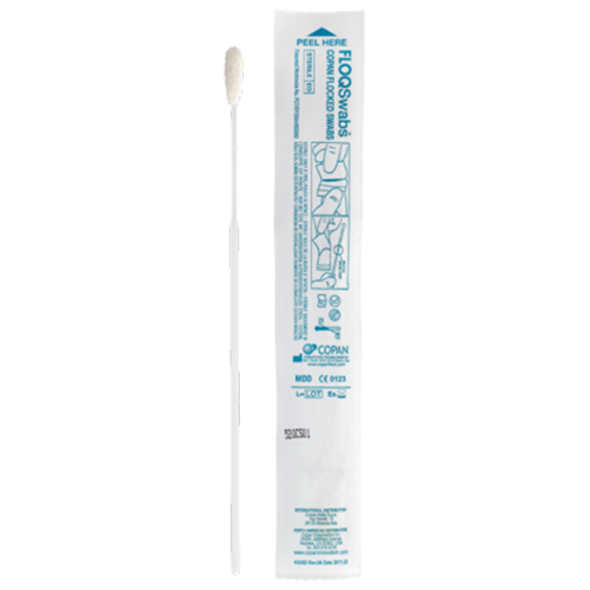 520CS01 MedSchenker Single Regular Size Nylon® Flocked Swab with 30mm Breakpoint in Peel Pouch - Individually Packaged, Sterile, 1000/pack