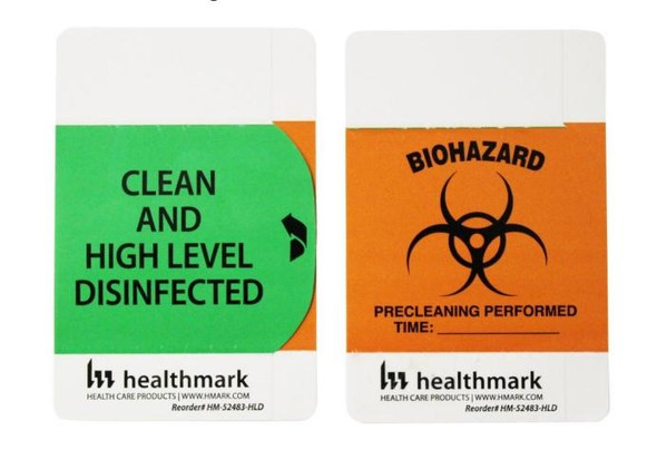 Healthmark Industries HM-52483-HLD High Level Disinfected Label - 2X3 Inches, 250/Roll