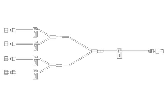 10015817 CareFusion EXT SET SMALLBORE TBG W/4 FEMALE LL