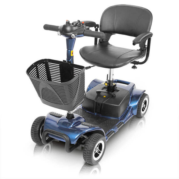 MOB1027BLU Vive Health 4 Wheel Mobility Scooter 4 Wheel Mobility Scooter, Long Range, 265Lb Capacity, Blue