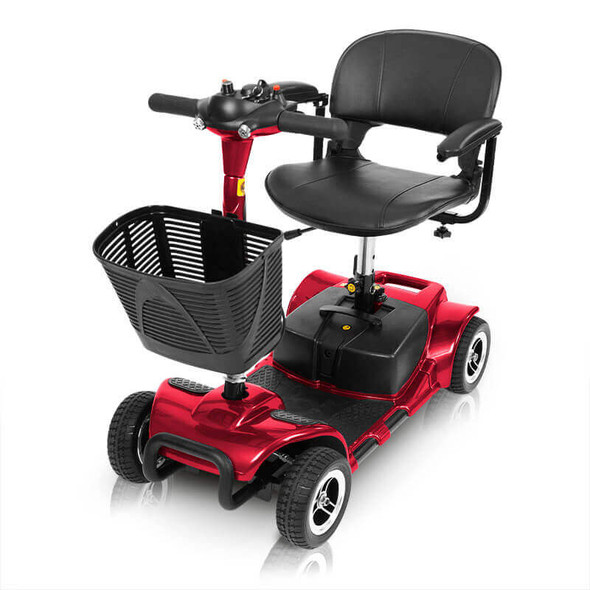 MOB1027RED Vive Health 4 Wheel Mobility Scooter 4 Wheel Mobility Scooter, Long Range, 265Lb Capacity, Red