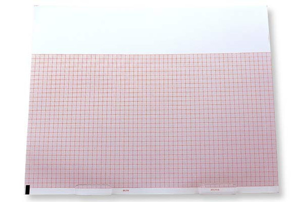 11948 Cables and Sensors Mortara > Quinton Compatible ECG/EKG Chart Paper - 716-0237-00 Size: 216 x 280 Blank Header,Fade-Free,200 Sheets