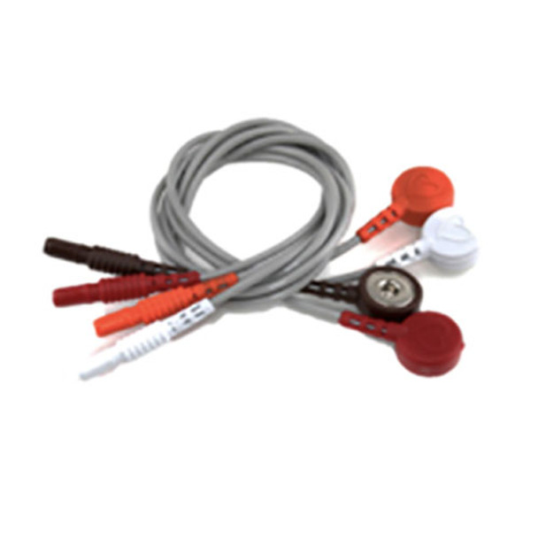 25452-535 Spacelabs Healthcare ELECTRODE SNAP LEAD SET, 14" RED /WHITE/ORN/BRN