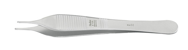 6-120-ST-50 Integra Miltex Adson Forceps 1x2 teeth 4 3/4, Box of 50