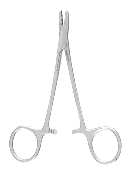8-4-ST-50 Integra Miltex Derf Needle Holder, Serrated 4 3/4, Box of 50