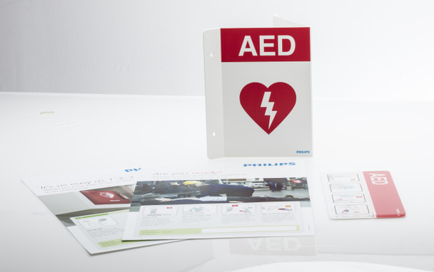 Philips 861478/861478 AED Signage Bundle (includes: AED Wall Sign, AED Awareness Placards, AED Posters)