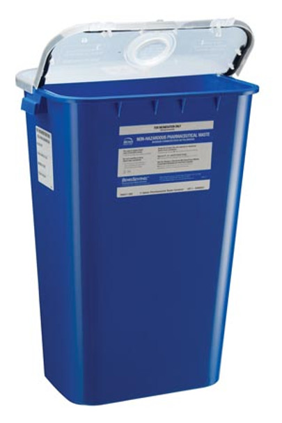 Bemis Health Care 4011 050 Waste Container, 11 Gal, Gasketed Hinged, Clear Lid, 6/cs , case