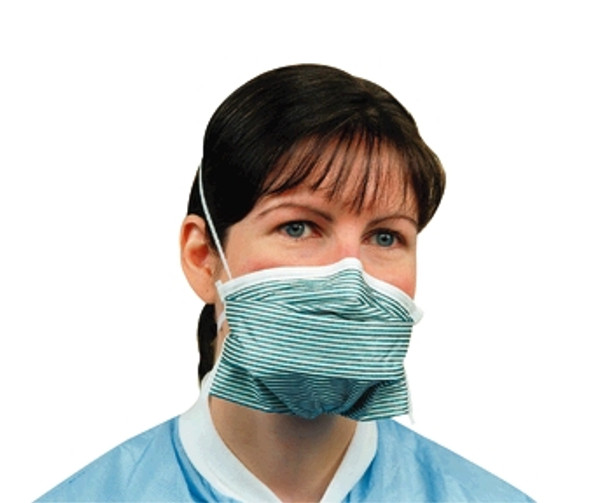 Alpha ProTech, Inc. PROTECH CRITICAL COVER® PFL® 695 Teal Stripe, 8in., Double Headband, NIOSH Approved, 35/bx, 6bx/cs , case