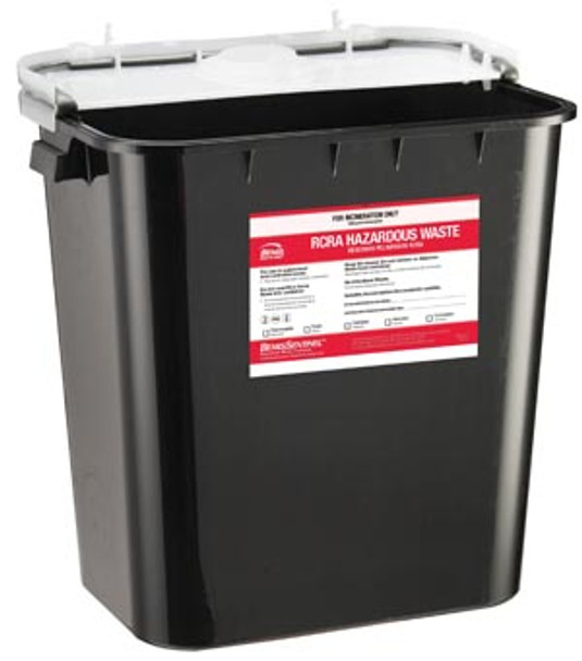 Bemis Health Care 5008 070 Waste Container, 8 Gal, Gasketed Hinged, Clear Lid, 10/cs , case