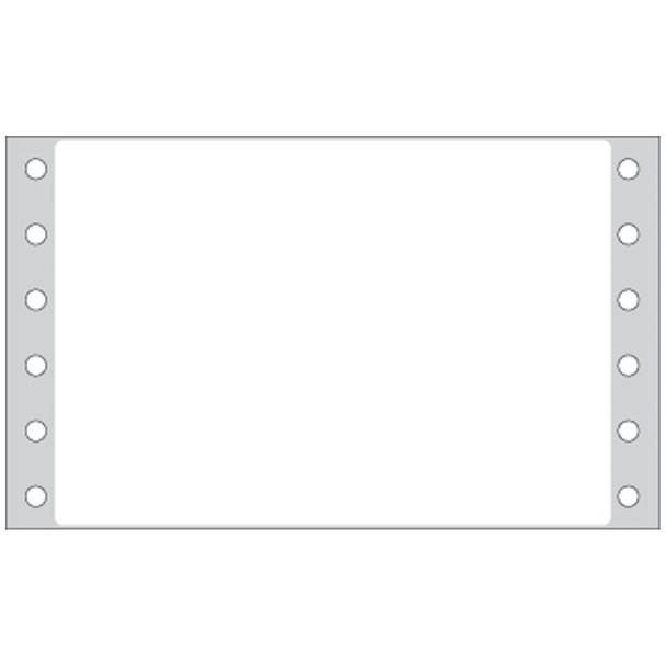 Precision Dynamics (formerly PDC Timemed) DPS215-4141 Litho Blank White Labels, Permanent Adhesive, 2 15/16in. x 4¼in., 1 Across, 5,000/bx , box