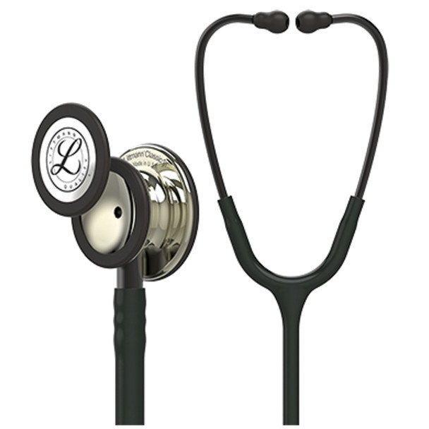 Solventum Corporation LITTMANN® 5861 Stethoscope, Champagne Chestpiece, Black Tubing, 27in. (Continental US+HI Only) (Littmann items are only available for sale online by distributors authorized by 3M Littmann) , each