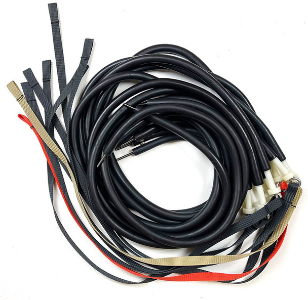 10-3570 Fabrication Enterprises, Inc. Shuttle TNT Elasticords, Set of 8 (6 Dark Gray, 1 Beige, 1 Orange)