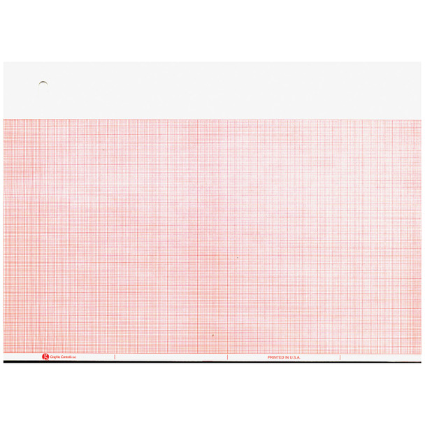 Graphic Controls 7G31002184 Chart Paper, Marquette™ 9402-024, 8.44in. x 275 ft, Red Grid, 8/cs , case