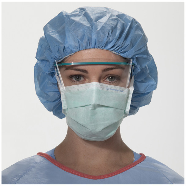 O&M Halyard 28806 Surgical Mask, Anti-Fog, Green, 50/bx, 6 bx/cs (US Only) , case