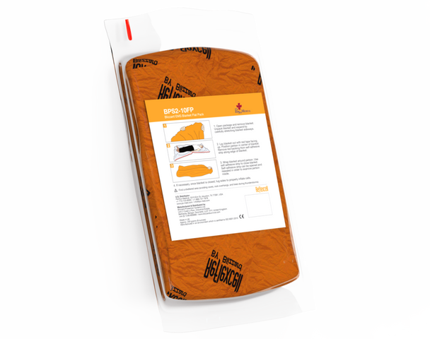 BPS2-10FP Safeguard Medical Blizzard EMS Blanket - Orange; Flat Pack (25/case)