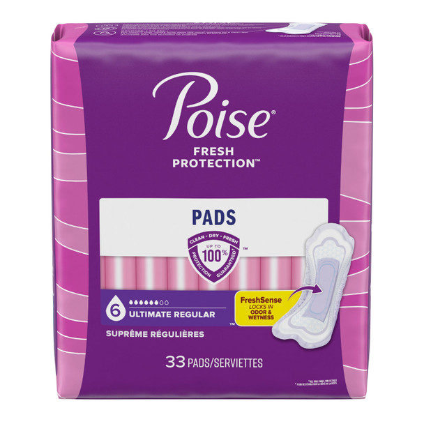 Kimberly-Clark Consumer POISE® 33592 Poise Pads, Ultimate, 33/pk, 4 pk/cs (US Only) , case