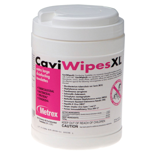 Metrex Research Corporation CAVIWIPES™ 13-1150 XL CaviWipes, 65 Wipes, 12 canisters/cs (40 cs/plt) (091264) (US Only) , case