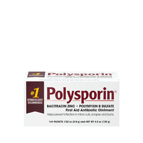 Kenvue 23813 Polysporin Ointment, 1/32 oz Foil Pack, 144/bx (Continental US Only) (Continental US+HI Only) (Pricing Subject to Change without Prior Notification) , box