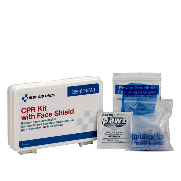 First Aid Only/Acme United Corporation 205-CPR/FAO CPR Kit, Single Use, Plastic Case (DROP SHIP ONLY - $150 Minimum Order) , each